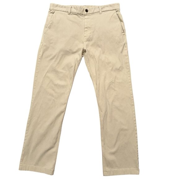 Outerknown Pants Mens Size 33 (Fits 34) S.E.A. Legs Organic Cotton Stretch Beige - Picture 1 of 6